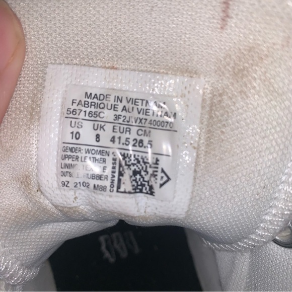 Converse White Leather Lug Platform Sneakers - Picture 4 of 12